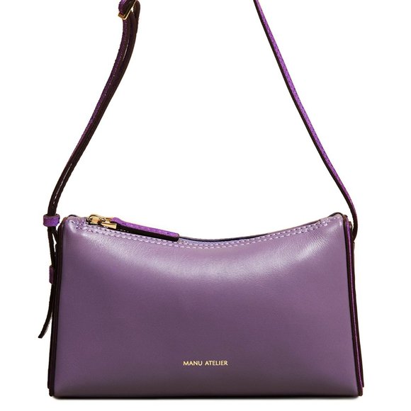 Manu Atelier Gorgeous Full Size Prism Bag Purple NWT - Picture 5 of 10
